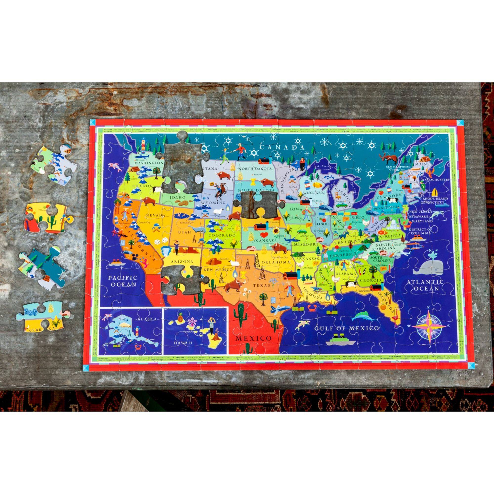 eeBoo This Land Is Your Land 100 Piece Puzzle